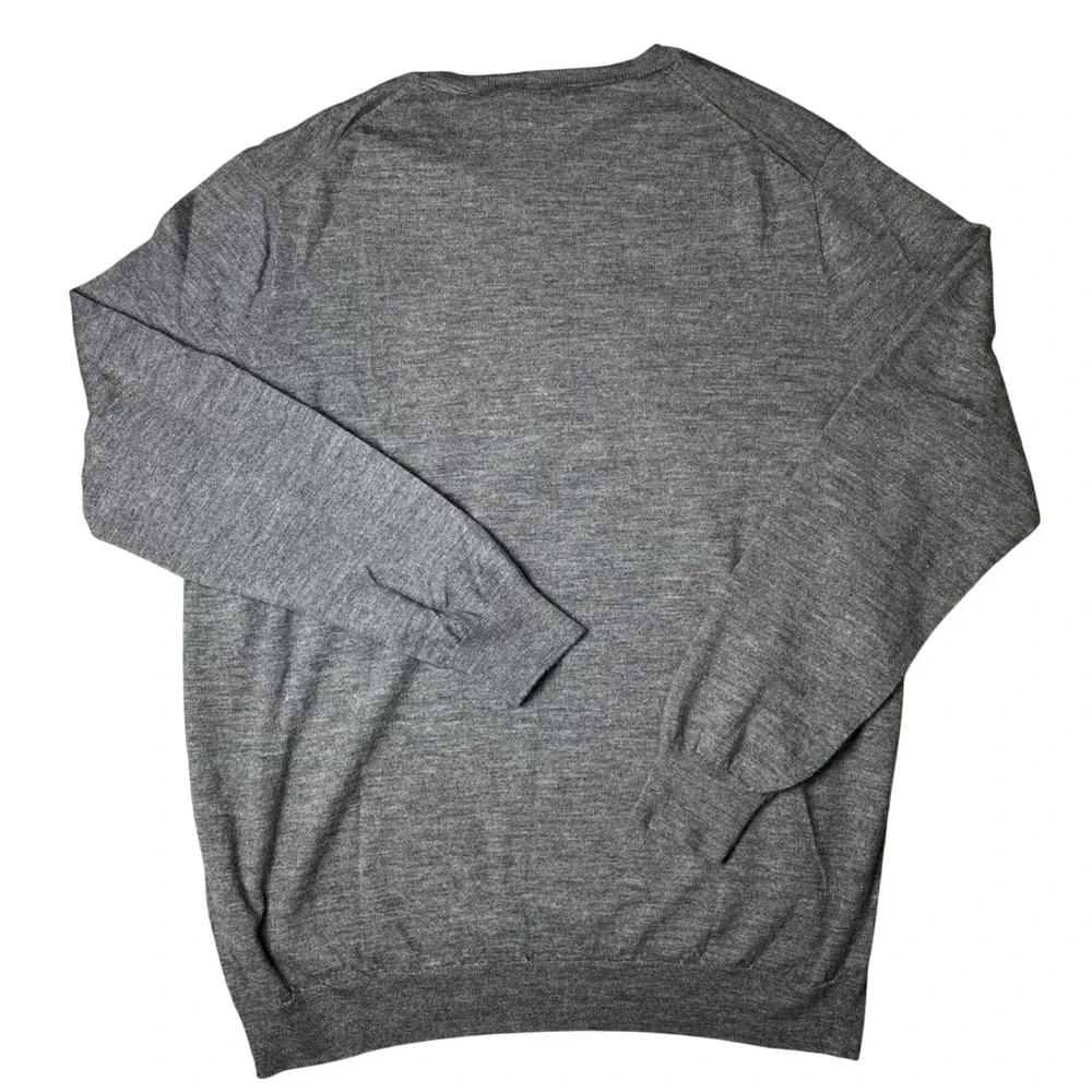 Polo Ralph Lauren Sweater Mens 2XLT Grey Washable Merino Wool Crew Neck Pony - Picture 4 of 7